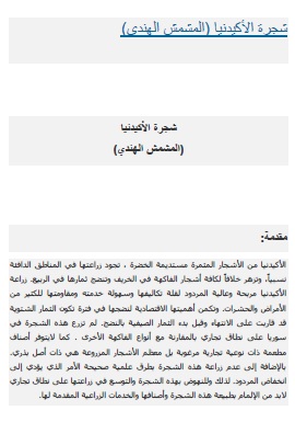 كتاب شجرة الأكيدنيا ، المشمش الهندي
